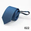 Dettaglio cravatta con zip a motivo blu, cravatta formale da uomo d'affari da 6 cm per professionisti. - Colore 022