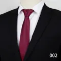 Cravatta da uomo formale a righe rossa e blu, elegante cravatta classica per abito. - Colore 002