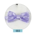 Dettaglio del papillon in raso viola, che mostra la texture liscia del tessuto e il colore elegante. - Viola chiaro