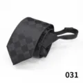 Cravatta con cerniera nera da uomo con motivo a losanghe, dettaglio cravatta 6cm. - Colore 031