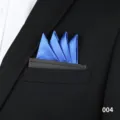 Taschino da uomo blu fazzoletto da abito pre-piegato matrimonio accessorio formale. - Colore 004
