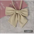 Nœud papillon JK beige, nœud papillon à coin pointu unicolore pour femmes accessoire quotidien. - Beige