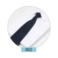 Men's solid color formal business zipper tie detail view, professional suit necktie showcase. - Color 002