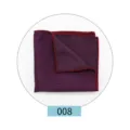 Detailed close-up shot of a red and blue houndstooth patterned suit pocket square. - Color 008