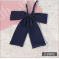Cravattina uniforme JK giapponese, fiocco colletto blu scuro per ragazze, dettaglio. - Blu scuro