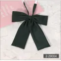 Farfalla JK giapponese verde scuro da donna, cravatta a fiocco piatta classica con cinturino. - Verde scuro