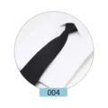 Men's solid color business formal zipper necktie detail shot, professional suit accessory. - Color 004