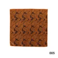 Pañuelo de bolsillo hombre vintage paisley naranja marrón para traje de negocios - 005