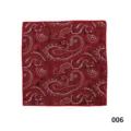 Hombre clásico paisley pañuelo de bolsillo rojo poliéster vintage accesorio - 006