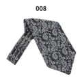 Herren schwarzes Paisley Jacquard Krawatte Business Anzug Ascot Krawatte Mode Zubehör. - 008 (Schwarz Weiß Paisley)