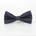 Classic navy blue textured bow tie detail, elegant accessory for formal wedding suits. - Color 013