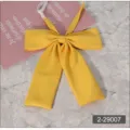 Yellow JK uniform bow tie, Japanese style school bow with elastic strap for women. - Yellow