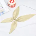 Nœud papillon col uniforme JK nœud poisson-rouge, écharpe marin couleur champagne pré-nouée. - Beige