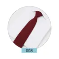 Men's solid wine red business suit tie, elegant professional formal necktie for weddings. - Color 008