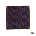 Pañuelo de bolsillo para hombre vintage paisley azul poliéster accesorio de traje - 010