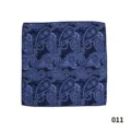 Pañuelo de bolsillo clásico azul con paisley para hombre traje de negocios retro - 011