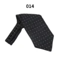 Detailansicht der eleganten schwarz-weißen gepunkteten Herren-Business-Krawatte. - 014 (Schwarz Weiß Punkt)