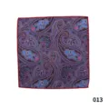 Vista detallada de panuelo de bolsillo vintage para hombre con estampado paisley muy colorido. - 013