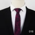 Men's business formal 8cm tie classic paisley pattern dark red necktie for suit wear - Color 016