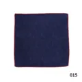 Pañuelo de bolsillo clásico con paisley para hombre azul marino borde rojo elegante - 015