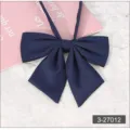 Nœud papillon d'uniforme JK bleu foncé classique, accessoire de col pointu élégant. - Bleu foncé