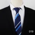 Men's business formal striped tie 8cm width professional suit shirt necktie detail view - Color 019