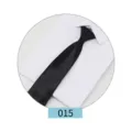 Men's black business formal suit tie detail, solid color classic necktie for professional wear. - Color 015