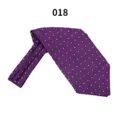 Elegante Herren lila Pünktchen Ascot Krawatte stilvoll Business formelle Halskrawatte. - 018 (Dunkelviolett Gepunktet)
