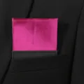 Magenta silk pocket square for men suit formal business handkerchief accessory display - Rose Red