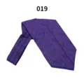 Lila Paisley Jacquard Ascot Krawatte für Herren, klassischer britischer Business Seidenschal. - 019 (Violett Schwarz Paisley)