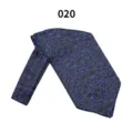 Herren formelle Krawatte blau geschwungen Jacquard Vintage Hochzeit Anzug Tuch - 020 (Schwarz Blau Ranke)
