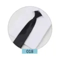 Classic black solid color business suit necktie, elegant formal wear accessory for men. - Color 018
