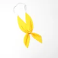 Foulard de marin JK nœud poisson jaune pré-noué avec sangle élastique blanche réglable. - Jaune vif