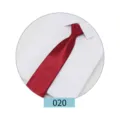 Men's wine red solid color zipper necktie for business suit formal wear wedding party - Color 020