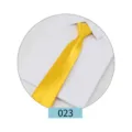 Solid color yellow silk tie for men business formal suit wedding wear dress necktie - Color 023