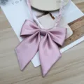 Fiocco in raso rosa stile JK, cravatta a farfalla per colletto uniforme scolastica giapponese. - Rosa