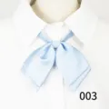 Lazo de cuello puntiagudo azul claro para mujer, pajarita de cinta para uniforme JK estilo. - Azul claro