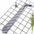 Cravatta JK a righe grigie, cravatta britannica in stile college giapponese, accessorio camicia. - Colore 003