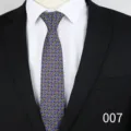 Men's luxury silk jacquard tie business professional necktie with classic horsebit pattern. - Purple Horsebit
