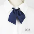 Lazo JK azul marino puntiagudo, elegante accesorio de cuello de uniforme para mujeres chicas - Azul marino