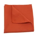 Taschino da uomo arancione tinta unita per abito da sposa fazzoletto accessorio chic - arancio-rosso