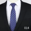 Blue business tie detail, small floral jacquard pattern, 6cm slim width formal wear accessor. - Blue Geometric