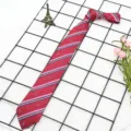 Cravatta a righe rosse JK DK per uniforme scolastica, cravatta in stile college giapponese. - Colore 007