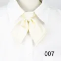Pajarita de cuello puntiagudo liso, accesorio de lazo para uniforme JK, amarillo crema. - Amarillo claro