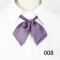 Pajarita violeta JK para mujer, accesorio de cuello con cinta de esquinas puntiagudas y solida. - Púrpura