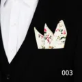 Heren vintage bloemen pochet voor pak borstzak, elegante trouw zakdoek accessoire. - 003