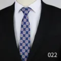 Men's stylish blue floral silk tie business formal necktie for office wedding wear - Blue with Orange Blue Floral