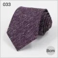Close-up detail of a purple speckled men's business tie, showing fine texture and 8cm width. - No. 033