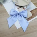 Light blue JK uniform bow tie, solid satin sailor suit necktie, sweet student accessory - Light Blue