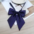 Navy blue JK uniform bow tie sweet school style ribbon necktie for daily wear and student outfit - Navy Blue